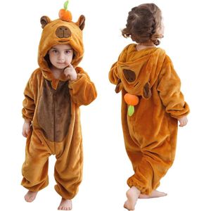 Baby Hoody Rompers Winter Flannel Jumpsuit voor Kinderen 2-36 Maanden