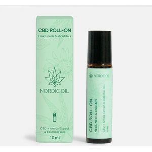 Nordic Oil© - CBD Roll-On 10ml - CBD, Arnica, Sint-Janskruid, Pepermunt & Kamille - Vegan - Verzachtend voor Hoofd, Nek & Schouders - Snel Werkend