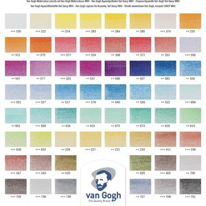 Van Gogh Complete set aquarelpotloden met 60 kleuren