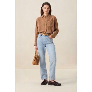 Sissy-Boy - Bruine zijden blouse