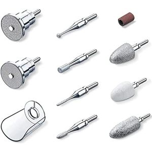 Vervangingsset voor Manicureapparaat met 9 Saffier en Vilt Opzetstukken
