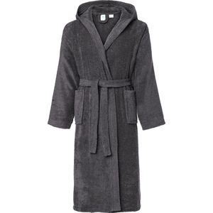 Ladeheid Heren Badjas met Capuchon - 100% Katoen - Wasmachine bestendig - Badstof - Grafiet - S - LA-LA40-101-DG