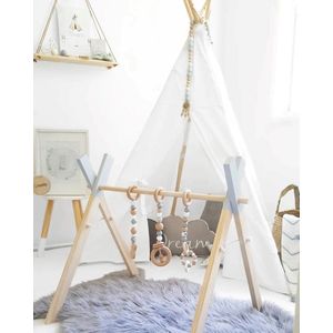 The Baby Supply Houten Baby gym, Grijze Uiteinde, Kraamcadeau, Babygeschenk