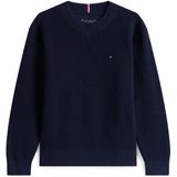 Tommy Hilfiger Kids - Gebreide Kinderpullover - Effen - Puur Katoen - Gestikt Logo