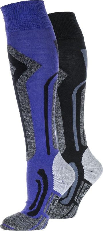 Falcon Falcon Blunt  Wintersportsokken - Maat 35-38 - Vrouwen - blauw/grijs/paars