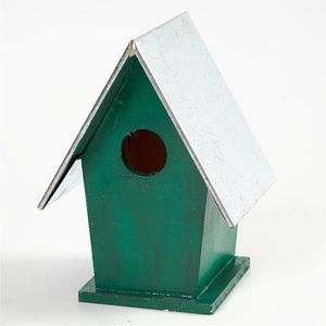 Vogelhuis met zinken dak, afm 13,5x11x19 cm, gatgrootte 32 mm, 1 stuk