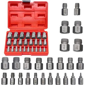 25 stuks beschadigde, gebroken schroef-, bout- en linkshandige extractors voor al uw reparaties