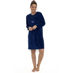 Cocodream - Fleece Nachthemd - Grijs - Dots - Dames