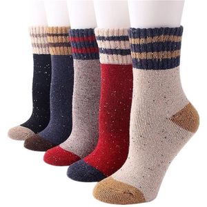 Huissokken - Wintersokken - 5 Paar - Thuissokken - Huissokken Dames en Heren - Verwarmde sokken - Fleece Sokken - Dikke Sokken - Slofsokken - Warme Sokken - Bedsokken - Gevoerde Sokken - Winter Sokken - Cadeautip - KerstIdee draad, eenmaat