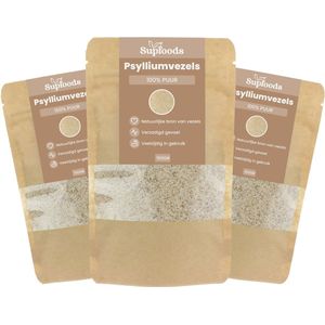 Psylliumvezels 100% Puur - 600gram - Psyllium Husk of Vlozaad is rijk aan IJzer, Magnesium en Calcium - Vezel supplement - Psylliumvezels voor Smoothies, Yoghurt of Bakken