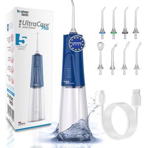 Waterflosser voor Effectieve Tandverzorging | Verwijdert Tandplak, Beschermt Implantaten en Beugels met 8 Mondstukken | Draagbare Waterflosser met 4 Gebruiksmodes