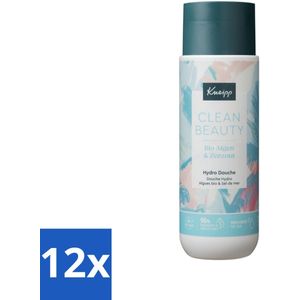 12 x Kneipp - Douchegel - Clean Beauty - Algen & Zeezout - 200 ml - Douchegel - Algen - Zeezout - Biologische Ingrediënten - Natuurlijke Verzorging