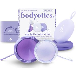 Bodyotics - Comfydisc - Herbruikbare Menstruatieschijf - Inclusief Pouches - Medische Siliconen