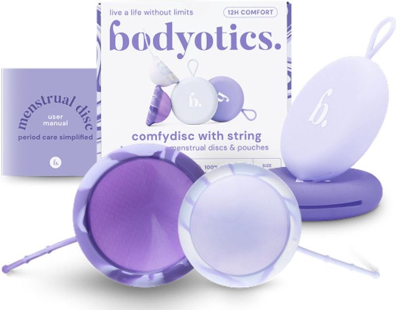 Bodyotics - Comfydisc - Herbruikbare Menstruatieschijf - Inclusief Pouches - Medische Siliconen