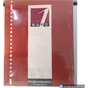 Ringband Papier - A4 210x297mm - Ruit 5x5mm - 100 vel - 23 Rings - Buro1