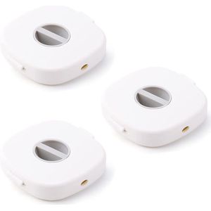 3-stuks draagbare, draaibare kabelorganizer - Kabelopbergdoos - Intrekbare kabeloproller - Multifunctionele kabelorganizer en telefoonhouder - voor hoofdtelefoonkabel, USB-kabel, muiskabel, oplaadkabel - Kleine kabelhaspel - Wit