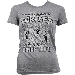 Teenage Mutant Ninja Turtles TMNT Distressed Since 1984 Girly Tee Damen T-Shirt Heather-Grey-S