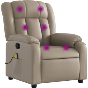 vidaXL - Massagestoel - Cappuccinokleurig - Verstelbaar - Kunstleer