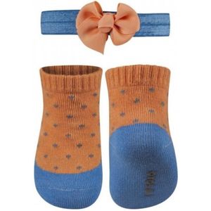 Babysokken met assorti haarband - Sokken Maat 16-18 - Hoofdband 0-12 Maanden