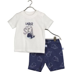 Blue Seven-NB Baby Boys baby knitted 2 pcs set-White orig - Maat 56