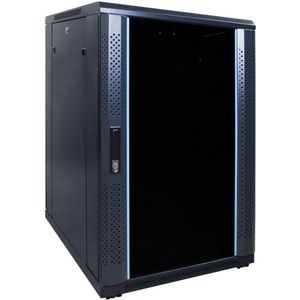 DSIT 18U serverkast met glazen deur 600x800x1000mm (BxDxH) - serverbehuizing - serverrack - 19 inch