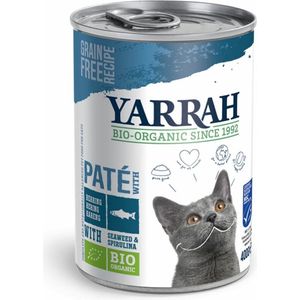 Yarrah Cat Blik Pate - Vis - Kattenvoer - 12 x 400 g