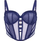 Hunkemöller - Missy - Longline Beugel Bh - Blauw - Niet-voorgevormd