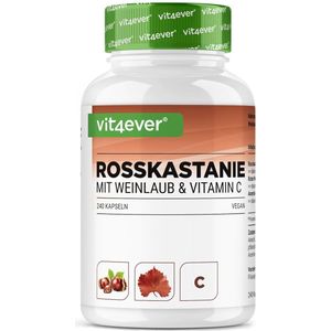 Paardenkastanje-extract - 240 Capsules - Hooggedoseerd met 1330 mg Extract per Dagelijkse Portie - Veganistisch