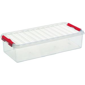 Sunware - Q-line opbergbox 6,5L transparant rood - 48,5 x 19 x 10,5 cm