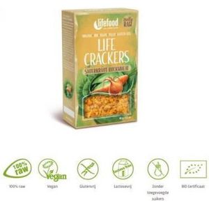 Lifefood Life crackers zuurkool boekweit 90 gram