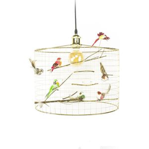 Hanglamp met vogeltjes-Goud-Landelijk-Woonkamer-Slaapkamer-Hal-Kantoor-Ø40 cm.