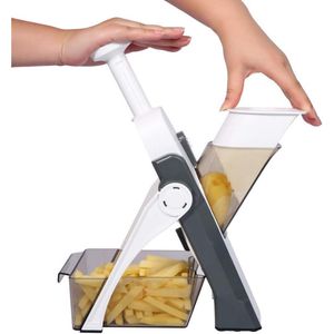 Keukenmandoline - Instelbare Dikte - RVS Mes - Snijmachine - Voor Groente, Aardappelen & Kaas - Duurzaam & Efficiënt - Stijlvol & Praktisch - Compact & Handzaam - Perfecte Snijresultaten