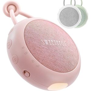 Sweety Fox Baby White Noise Machine - Roze - Babyslaapliedje, nachtlampje en baby White Noise Slaap, 15 geluiden, USB oplaadbaar