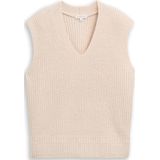 TOM TAILOR - Trui - Sand - V-hals - Losse Pasvorm - Mouwloos