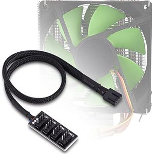 PWM Fan Hub 4-Pin Fan Cable 4-Pin Power Cable, 4Pin Computer CPU/Case Fan Power Multi Splitter Connector Cable Adapter 4-Pin Fan Cable for Desktop Computer Cooler Case Fans
