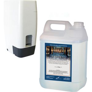 Zeepdispenser 1 liter kunststof hervulbaar + 5 liter handzeep Hammam Herbal