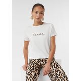 comma - T-Shirt - Katoenblend - Met Opvallende Print
