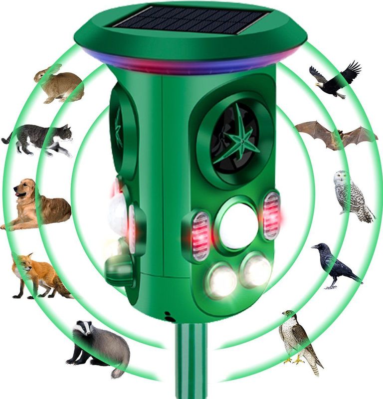 Fleau Garden Ultrasone Kattenverjager 360° op Zonneenergie - Kattenschrik - Marterverjager - Muizenverjager - Dierenverjager Outdoor - PRO+