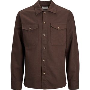 Jack & Jones - Heren Overhemden Eddie Overshirt - Bruin - Maat S