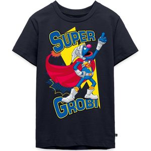 Sesamstraat Super Grobi Superheld Premium T-Shirt Tiener