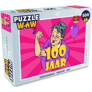 Puzzel Verjaardag - Vrouw - 100 - Legpuzzel - Puzzel 500 stukjes