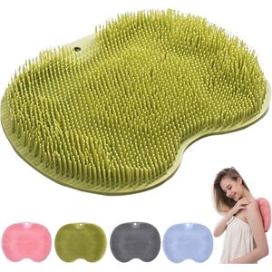 Non-slip Silicone Massage Pad - Massage Mat met Non-Slip Suction Cups - Douche Achterrubber en Badmat voor Peeling Badmat (Groen)