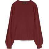 Vero Moda - Vmhollykaris Ls O-neck Pullover - Syrah - Dames Trui