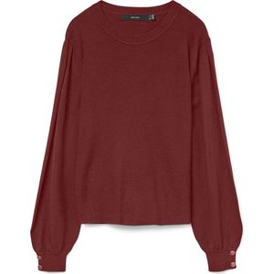 Vero Moda - Vmhollykaris Ls O-neck Pullover - Syrah - Dames Trui