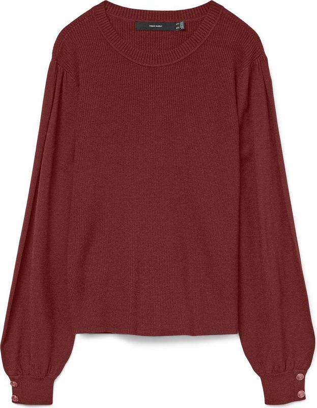 Vero Moda - Vmhollykaris Ls O-neck Pullover - Syrah - Dames Trui