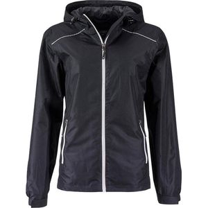 James and Nicholson Dames/Dames Regenjas (Zwart/Zilver)