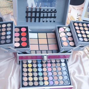 Complete Make-up koffer 132 kleuren - alles in één make-upset voor beginners of professionals - met oogschaduw lipgloss rouge - make-upset compleet met openkoffer Complete Make up koffer
