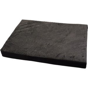 Losse hoes matras teddy grijs/all-weather black maat 4 - 150x100x10 cm