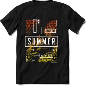 Summer Time | TSK Studio Zomer Kleding  T-Shirt | Oranje - Geel | Heren / Dames | Perfect Strand Shirt Verjaardag Cadeau Maat 3XL