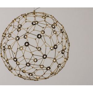 Lumidora Hanglamp 74983 - VUURVLIEGJE - Ingebouwd LED - 22.0 Watt - 2300 Lumen - 2700 Kelvin - Goud - Messing (kleur) - Metaal - ⌀ 40 cm